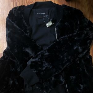 Black furry jacket!